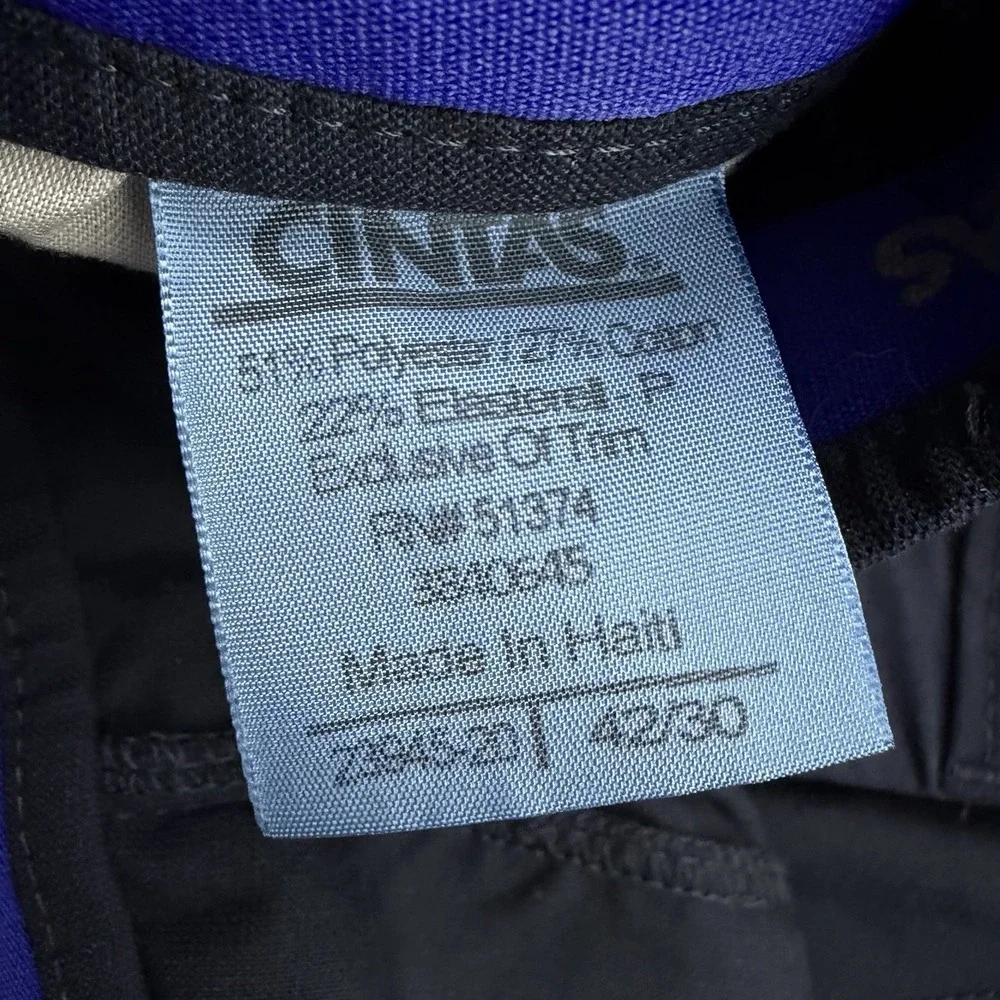 Cintas Commercial Flex Work Pants Men's Size 42x30 Blue Workwear Comfort